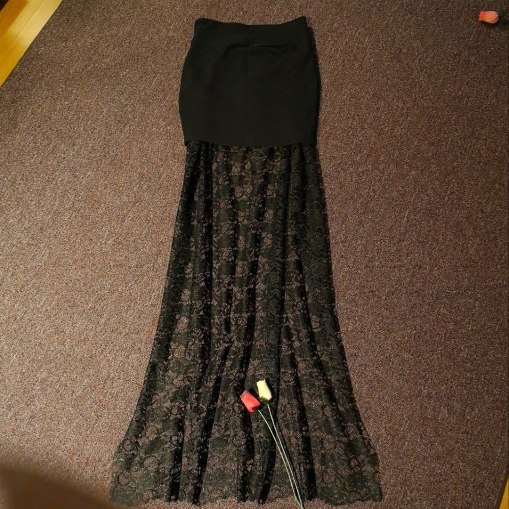 Mini Skirt with Lace Underlay